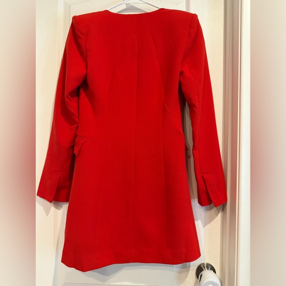 NWOT Lena Bold Red Long Sleeve Blazer Dress - Picture 4 of 9